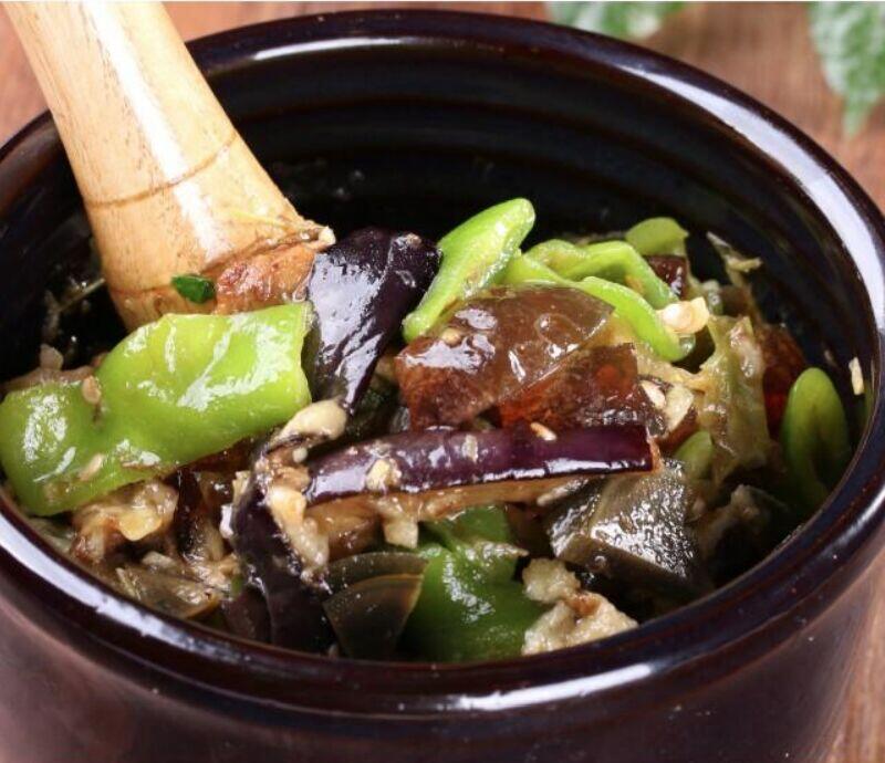 Preserved Egg & Pepper Grind Eggplant